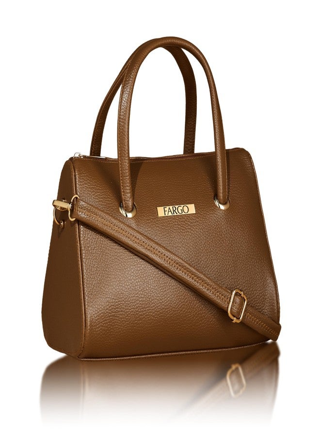 فارجو حقيبة يد أنيقة من فارغو للنساء، حقيبة يد نسائية للبنات والفتيات، لون بني فاتح - Image 1